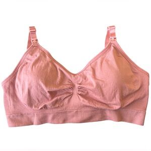 NWOT Women's Rose Colored Padded Nursing Bra Size XXL